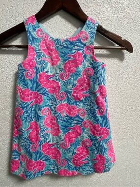 Tommy Bahama Pink & Aqua Seahorse Tank Dress